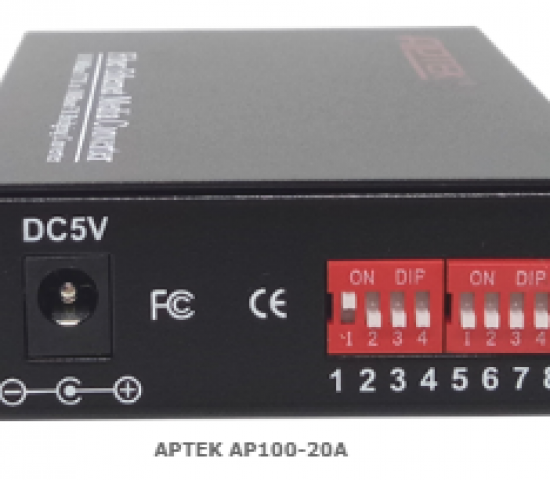 Media Converter 100M  APTEK AP100-20A , 1 sợi, 20km